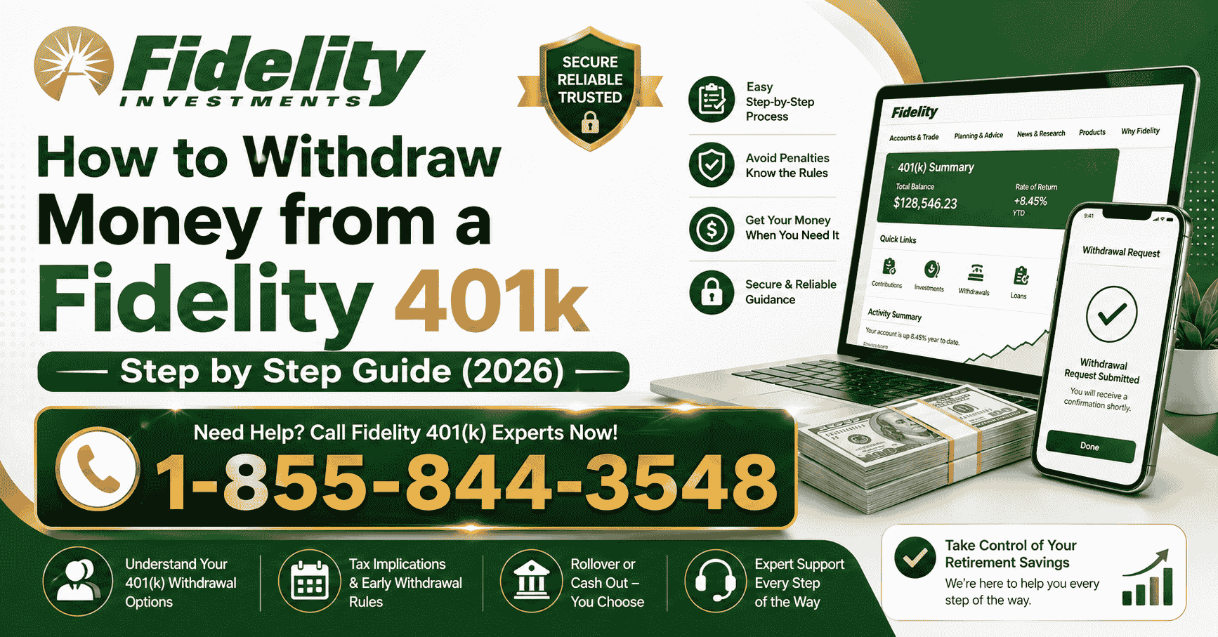 How to Withdraw Money from a Fidelity 401k - Step by Step (2026) 1-855-844-3548.png